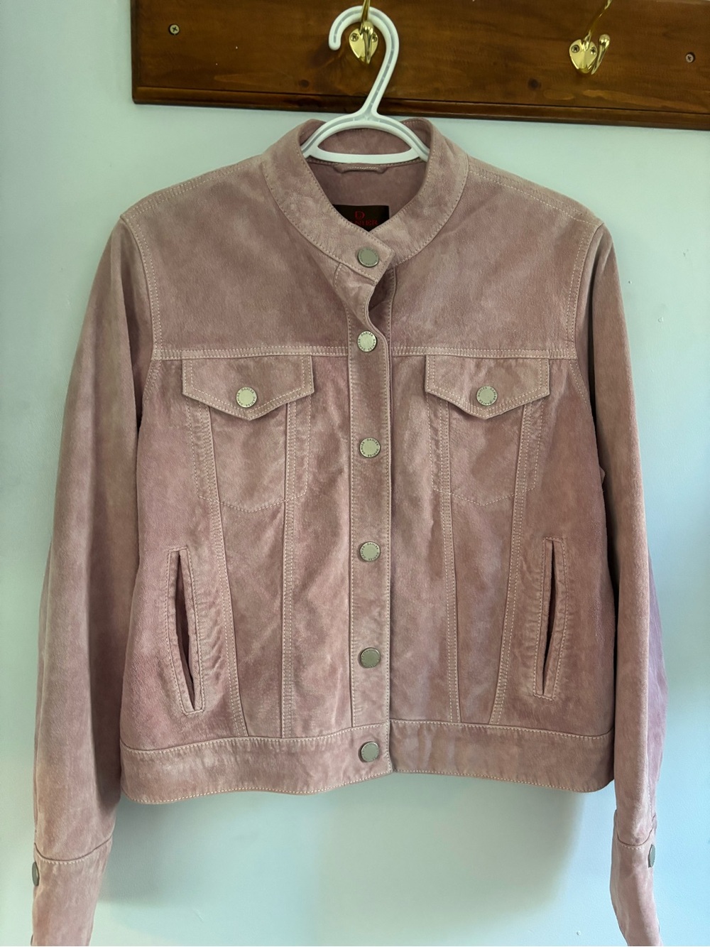 Danier Suede Jacket in Dusty Rose